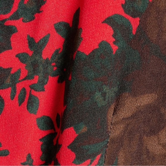 NWT!! GANNI Floral-print crepe de chine wrap top - Picture 9 of 12